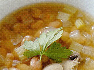 Овощной суп с белой фасолью