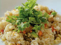 Жареный рис с овощами и сейтаном